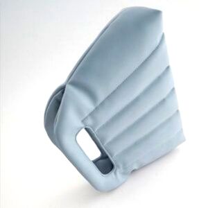 NWOT ZARA MAXI PADDED QUILTED SHOULDER CLUTCH BLUE BAG